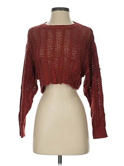 Pre-owned Altar'd State Cardigan Sweater In Burgundy