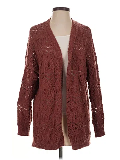Pre-owned Altar'd State Cardigan Sweater In Burgundy