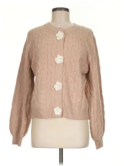 Pre-owned Altar'd State Cardigan Sweater In Tan