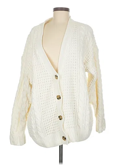 Pre-owned Altar'd State Cardigan Sweater In White