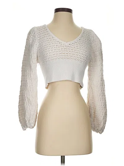 Pre-owned Altar'd State Cardigan Sweater In White