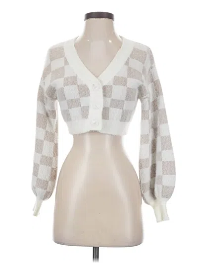 Pre-owned Altar'd State Cardigan Sweater In White
