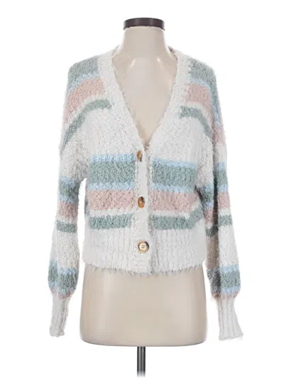 Pre-owned Altar'd State Cardigan Sweater In White