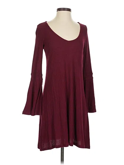 Pre-owned Altar'd State Casual Dress In Burgundy