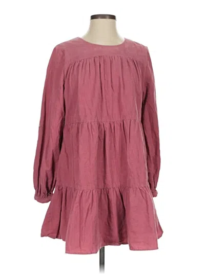 Pre-owned Altar'd State Casual Dress In Burgundy
