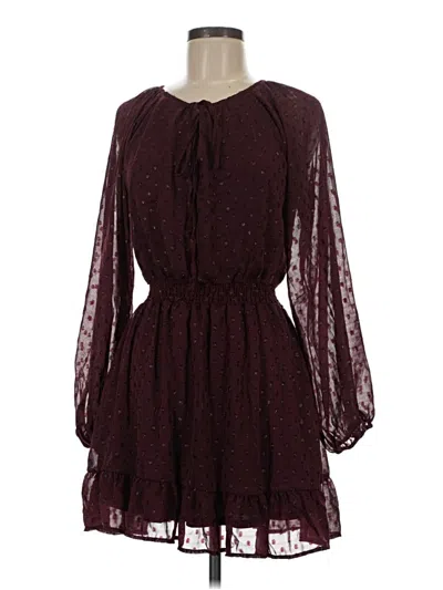 Pre-owned Altar'd State Casual Dress In Burgundy