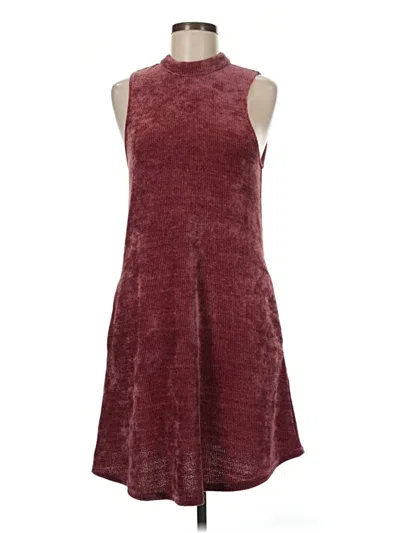 Pre-owned Altar'd State Casual Dress In Burgundy