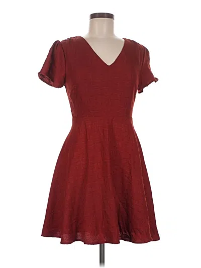 Pre-owned Altar'd State Casual Dress In Burgundy