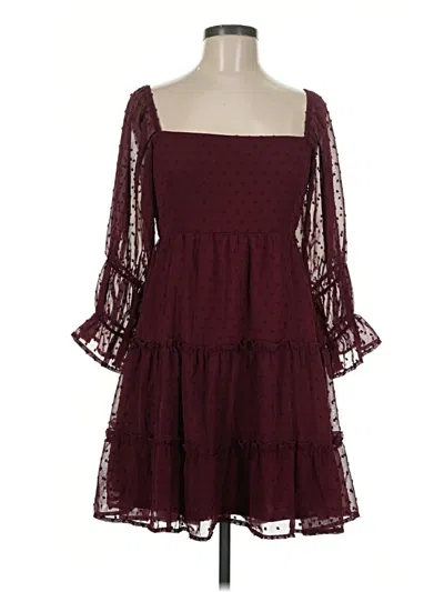 Pre-owned Altar'd State Casual Dress In Burgundy
