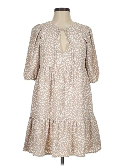 Pre-owned Altar'd State Casual Dress In Tan