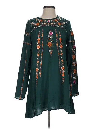 Pre-owned Altar'd State Casual Dress In Teal