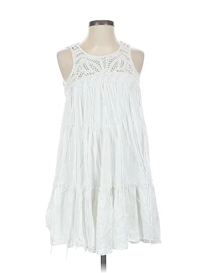 Pre-owned Altar'd State Casual Dress In White