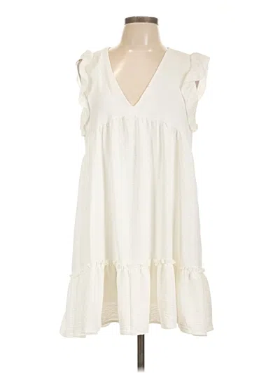 Pre-owned Altar'd State Casual Dress In White