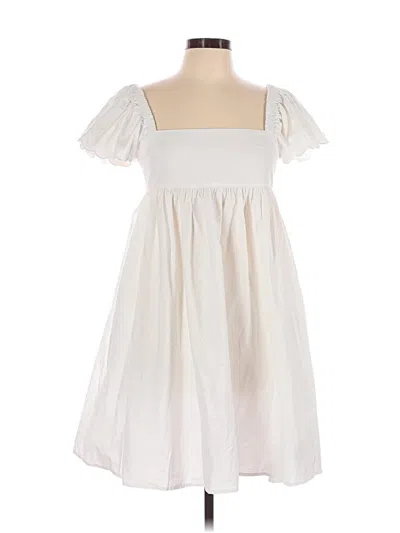 Pre-owned Altar'd State Casual Dress In White