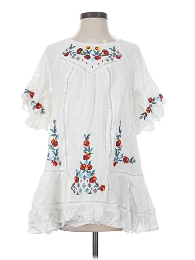 Pre-owned Altar'd State Casual Dress In White