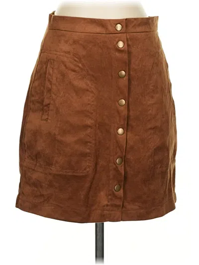 Pre-owned Altar'd State Casual Skirt In Brown