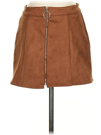 Pre-owned Altar'd State Casual Skirt In Brown