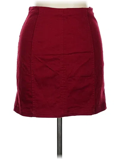 Pre-owned Altar'd State Casual Skirt In Burgundy