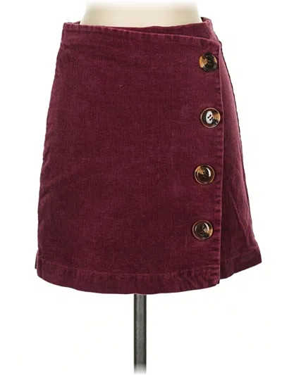 Pre-owned Altar'd State Casual Skirt In Burgundy