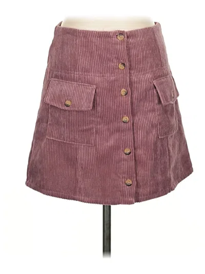 Pre-owned Altar'd State Casual Skirt In Burgundy