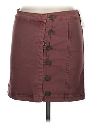 Pre-owned Altar'd State Casual Skirt In Burgundy