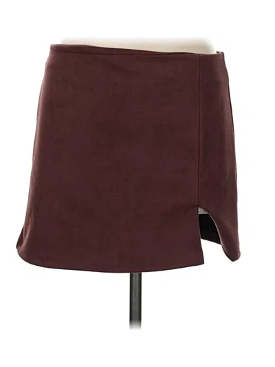 Pre-owned Altar'd State Casual Skirt In Burgundy