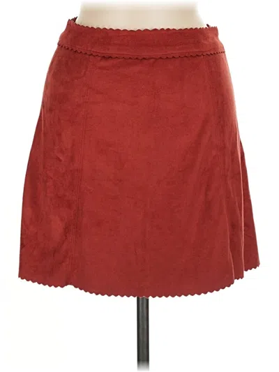 Pre-owned Altar'd State Casual Skirt In Burgundy