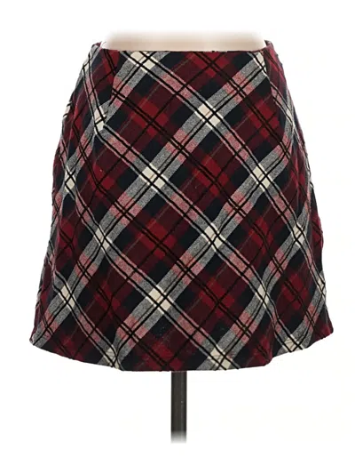 Pre-owned Altar'd State Casual Skirt In Burgundy