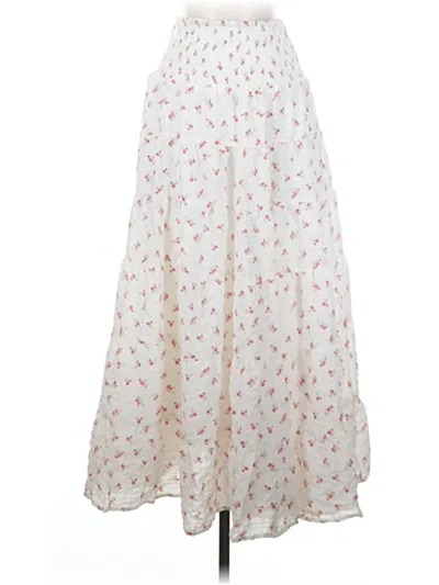 Pre-owned Altar'd State Casual Skirt In Ivory