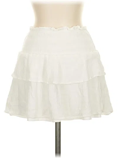 Pre-owned Altar'd State Casual Skirt In White