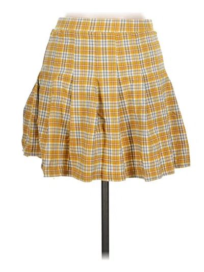 Pre-owned Altar'd State Casual Skirt In Yellow