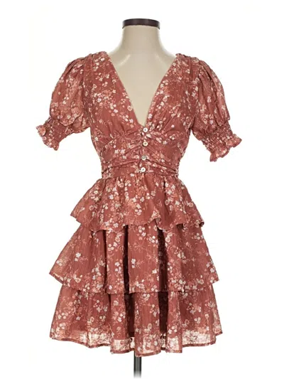 Pre-owned Altar'd State Cocktail Dress In Brown