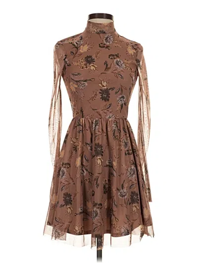 Pre-owned Altar'd State Cocktail Dress In Brown