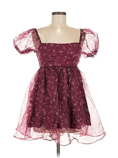 Pre-owned Altar'd State Cocktail Dress In Burgundy