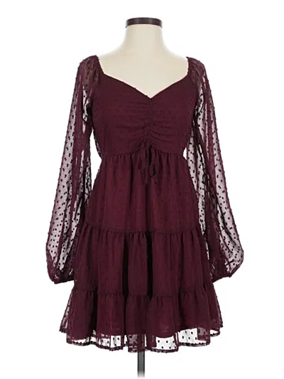 Pre-owned Altar'd State Cocktail Dress In Burgundy