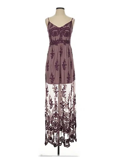 Pre-owned Altar'd State Cocktail Dress In Burgundy