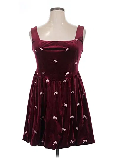 Pre-owned Altar'd State Cocktail Dress In Burgundy