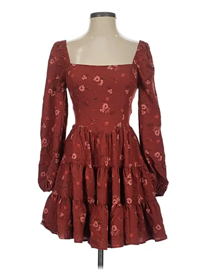 Pre-owned Altar'd State Cocktail Dress In Burgundy