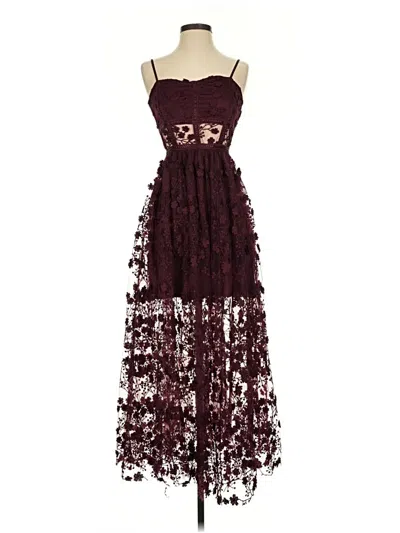 Pre-owned Altar'd State Cocktail Dress In Burgundy