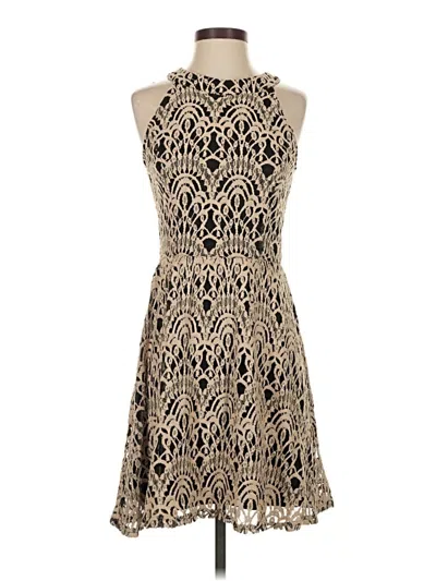 Pre-owned Altar'd State Cocktail Dress In Gold