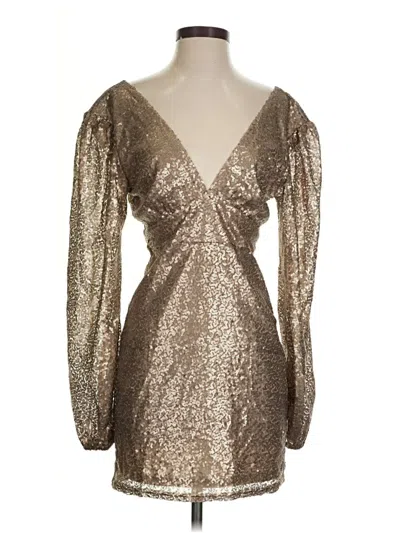 Pre-owned Altar'd State Cocktail Dress In Gold