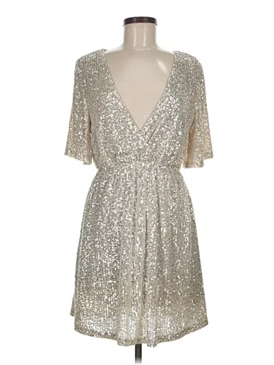 Pre-owned Altar'd State Cocktail Dress In Silver