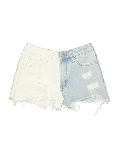 Pre-owned Altar'd State Denim Shorts In Ivory
