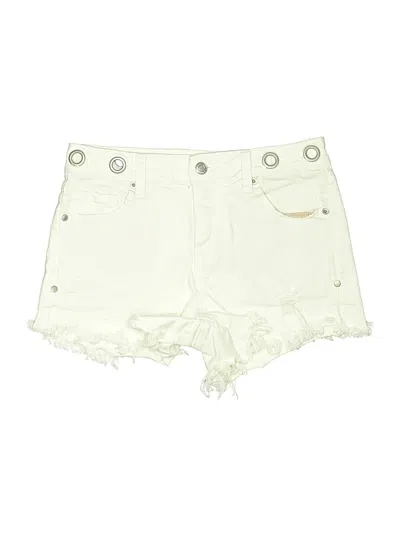 Pre-owned Altar'd State Denim Shorts In Ivory