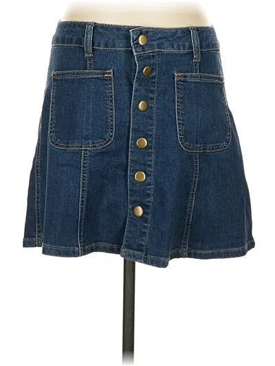 Pre-owned Altar'd State Denim Skirt In Blue