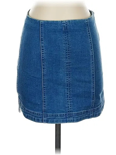 Pre-owned Altar'd State Denim Skirt In Blue
