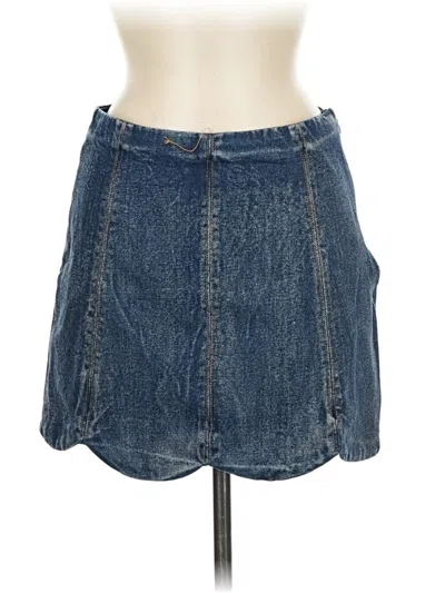 Pre-owned Altar'd State Denim Skirt In Blue