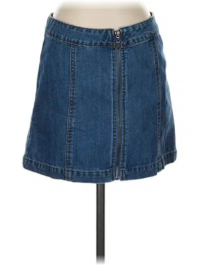 Pre-owned Altar'd State Denim Skirt In Blue