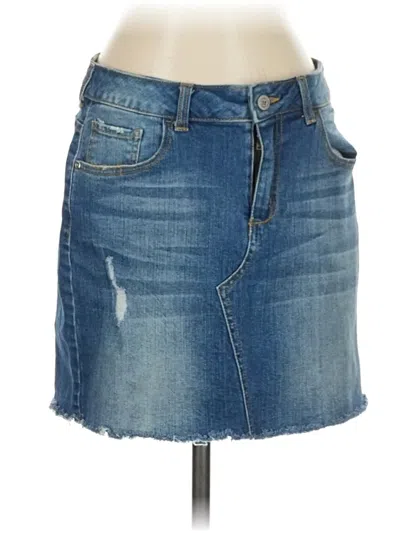 Pre-owned Altar'd State Denim Skirt In Blue