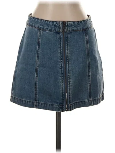 Pre-owned Altar'd State Denim Skirt In Blue
